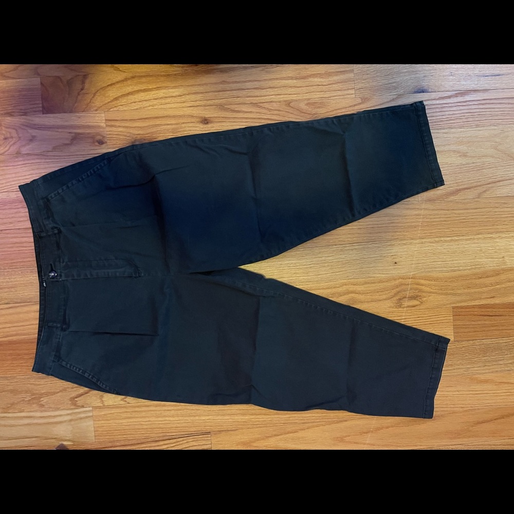 MENS wide leg black khakis